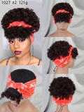 100% human hair Scarf stylwge Wig