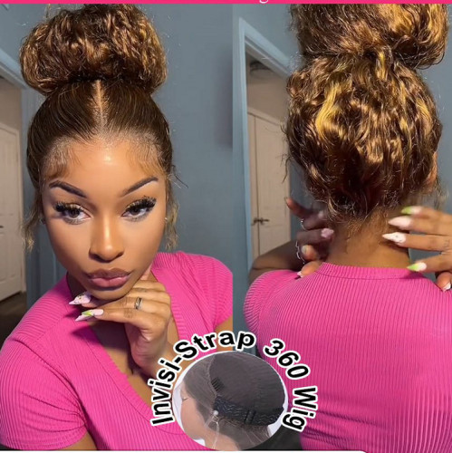 360 glue-free adjustable fish-line full lace human hair wig