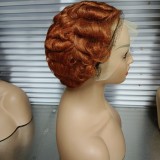Hot Sale New Style Short Curly Wig 13*4 Frontal Big Lace Wig