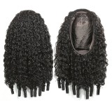 Half Wig Burmese Curly Wigs Human Hair with Spiral Curly End