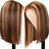 11Grade Brailian Straight Bob 13*4 Frontal Human Hair 18inch