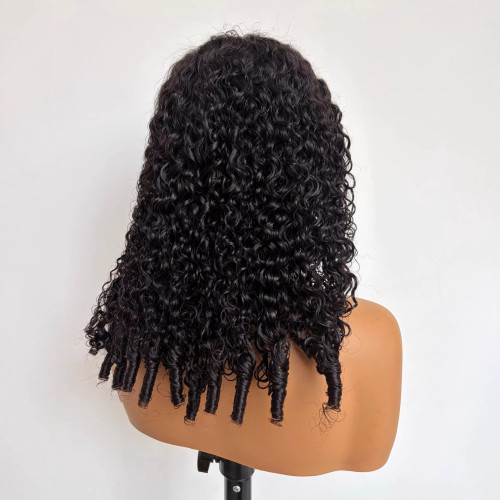 5*5 sdd pixie spring curly wig lace human hair wig 100% human hair