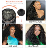 Cross-border European and American wigs made of real human hair, 3-in-1 Human Hair Water Wave Wigs