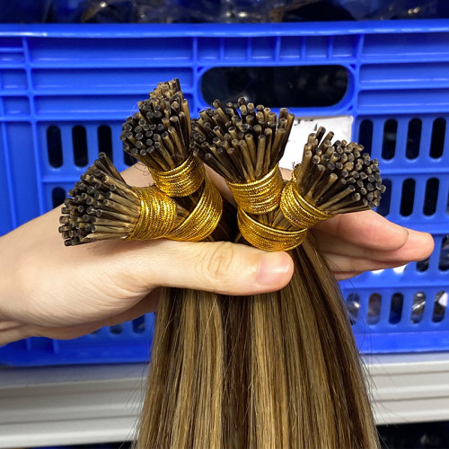 Direct sales from the manufacturer: I-tip human hair extensions for women, seamless and natural-looking
