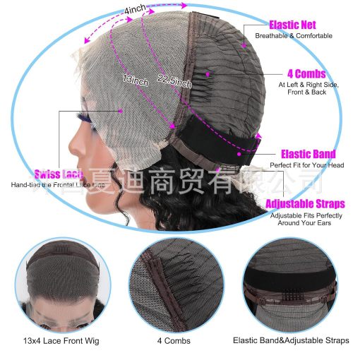 13*4 front lace human hair wig, deep wave DEEP, cross-border hot-selling human hair wig, new hot-selling product