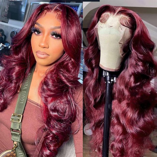 13*4 Body Waver Real Human Hair Wig, Cross-Border Exclusive Foreign Trade Wig for Women with Big Waves