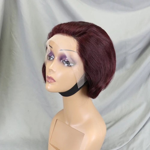 Color Pixie Cut Wig Short Bob Wigs Straight Human Hair Wigs
