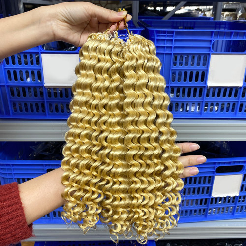 Wig made of real human hair, crocheted braids#613crochet human hair women's hair extensions direct from the manufacturer