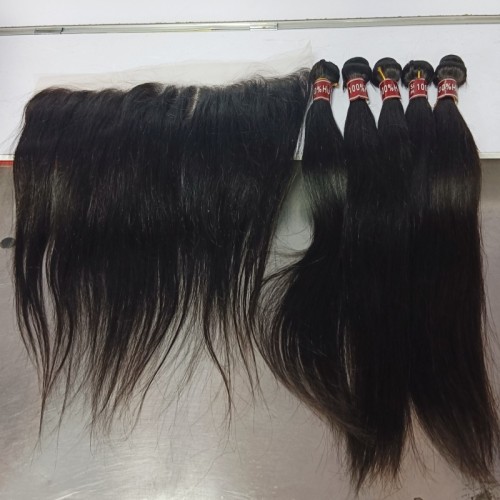 5+1 Bundles with 13*4fronral Lace Human Hair sets Bundles