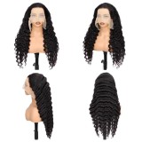 13*4 front lace human hair wig, voluminous deep waves, cross-border bestseller, new human hair wig, hot-selling product