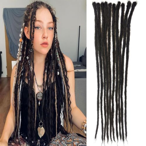 Real human hair dreadlock wig, 0.6cm at the top and 0.4cm at the bottom, Cosplay Dreadlock human hair