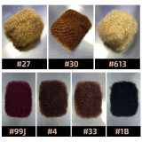 8-inch real human hair for making fluffy dreadlocks, wig accessories, afro kinky human bulk hair