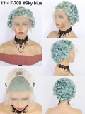 12A Short Cut Curly Color Wig Lace Frontal Wig