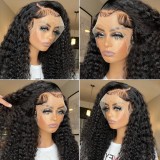 12 Grade 13*4frontal  double drawn 300%density CURLY wig