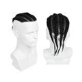 Men's real hair hairpiece, seamless, natural, ultra-thin, hand-woven, for bald spots, real hair hairpiece for the top of the head