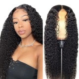 European and American wigs made of real human hair, 4x1 T-part front lace curly wigs, headgear for foreign trade and cross-border wholesale