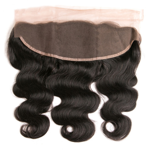 Virgin Human Hair Body Wave Lace bundles with 13*4 frontal