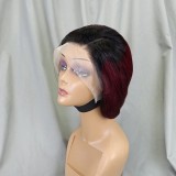 Color Pixie Cut Wig Short Bob Wigs Straight Human Hair Wigs