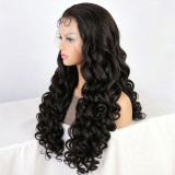 New foreign trade model lace front synthetic fiber large curly wig 13*6 Lace front wigs loose cur