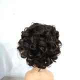 Headband Loose wave Short Curly Wigs Human Hair