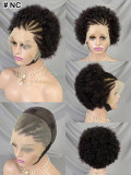 Afro braided wig 13*4lace 100%human hair