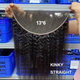 13*6 HD Transparent Lace Human Hair Frontal Closure