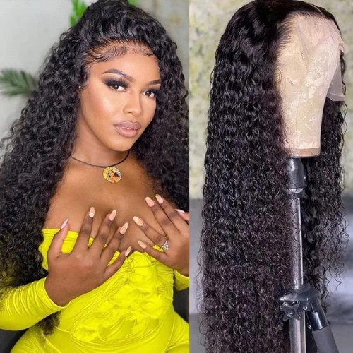 12A Indian 200% Density Water Wave 13*4 Frontal Human Hair
