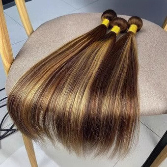 P4/27 highlight human hair bundle piano color P color hair curtain real human hair hot-selling in Europe and America