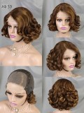 14Inch Bouncy Curly Genuine Hair Lace 4*4 Closure Wig