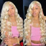 12A Blonde 613 Body Wig 13*4 Lace frontal Virgin human hair