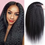 12A 13*4frontal LaceKinky Straight Wig Yaki 100% human hair
