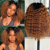 12A Jerry Curly 1B/30 Brown 200% Density Brazilian Hair