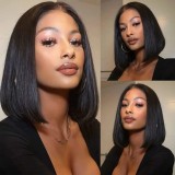 Brazilian 13*4Frontal Lace Straight Bob100% Human Hair