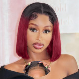 13X4 bob human hair wigs, front lace human hair wig, short bob