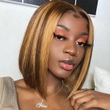 Brazilian 13*4Frontal Lace Straight Bob100% Human Hair