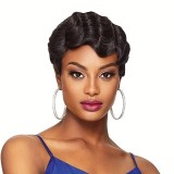 Short Finger Wavy Wig Human Hair Wigs Pixie Wigs Ocean Wave