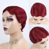 100% Human Hair Short Deep Wave wig Fashion Style