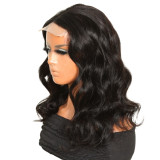 European and American wigs made of real human hair, T-part lace body bob wig, real human hair headpiece, cross-border foreign trade wholesale