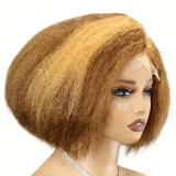 Kinky Straight SDD 13*4Frontal lace Fumi Bob 300%density hum