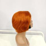 4*4 lace Glueless Pixie cut Wig 100% human hair