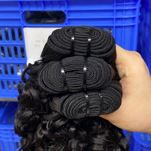 Real human hair wigs, French curly bundles, cross-border women's wigs, hair wigs