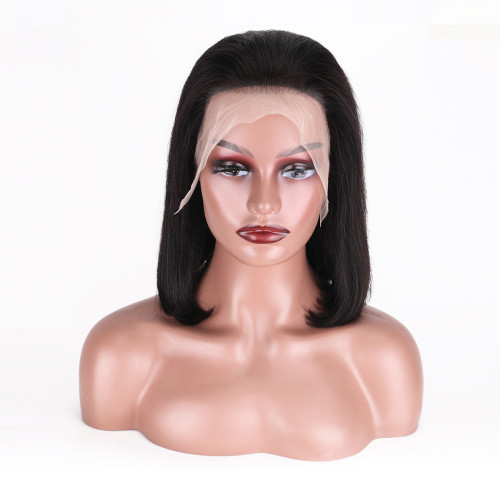 13*4 lace wig, bob style, real human hair wig, export wig, bone straight hair