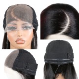 5x5  Lace Closure Double Drawn Wigs Bob Straight Glueless