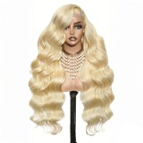 613Body Wave Blonde wig humanhair Hot-selling golden big wave human hair wig