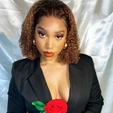 12A Jerry Curly 1B/30 Brown 200% Density Brazilian Hair