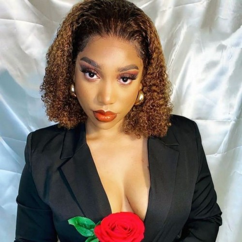 12A Jerry Curly 1B/30 Brown 200% Density Brazilian Hair