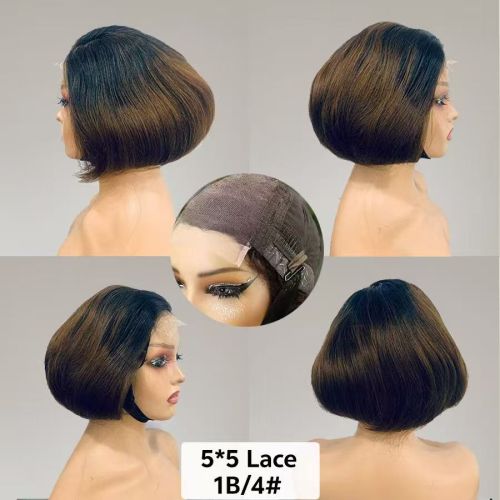 12A SDD 5*5Lace Glueless Fumi Bob 300%density Vietnamese Hum