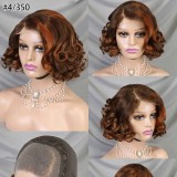 14Inch Bouncy Curly Genuine Hair Lace 4*4 Closure Wig