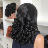 12A 13*4 bouncy Curly Human Hair Wigs 100% real human hair wig bouncy