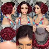 4*4 lace Double drawn loose wave wig 100% human hair 250%
